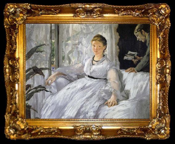 framed  Edouard Manet Reading, ta009-2